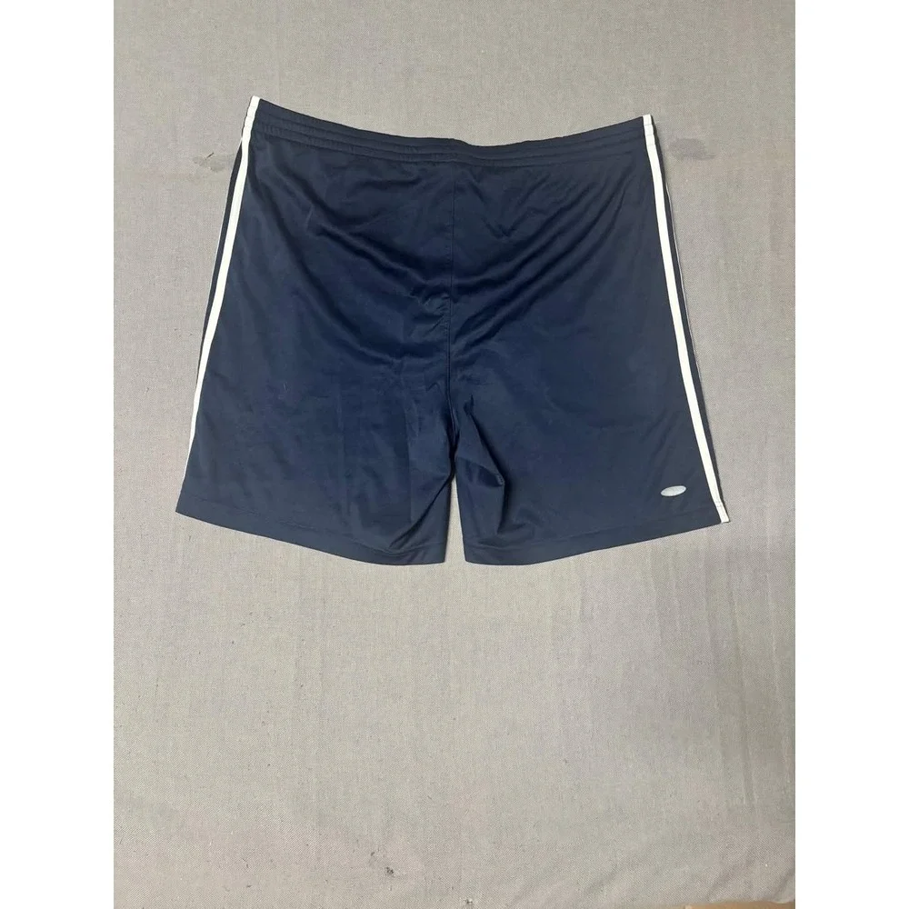 Adidas Mens XL Navy Blue 3-Stripe Soccer Shorts